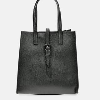 Čierna kožená kabelka Anna Luchini