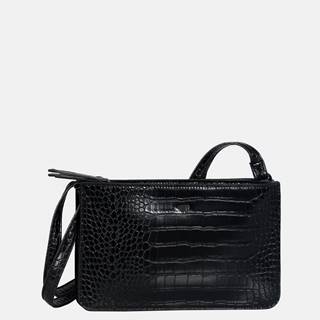 Čierna crossbody kabelka s krokodýlím vzorom Tom Tailor