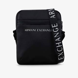 Čierna pánska malá crossbody taška s nápisom Armani Exchange
