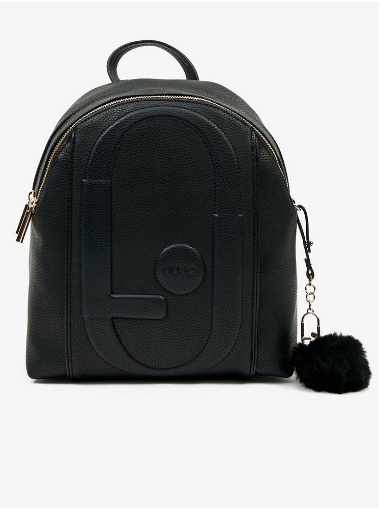 Liu Jo Čierny dámsky vzorovaný batoh s ozdobnými detailmi Liu Jo