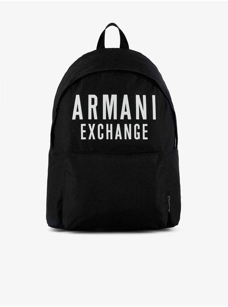 Armani Exchange Čierny pánsky batoh s potlačou Armani Exchange