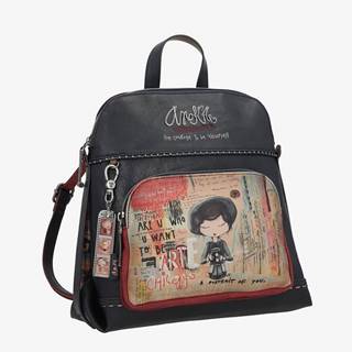 Tmavomodrý dámsky vzorovaný batoh Anekke City Art