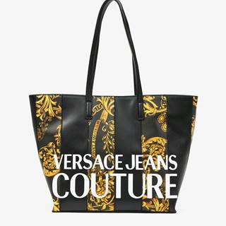 Žlto-čierny vzorovaný shopper Versace Jeans Couture Stripe Patchwork