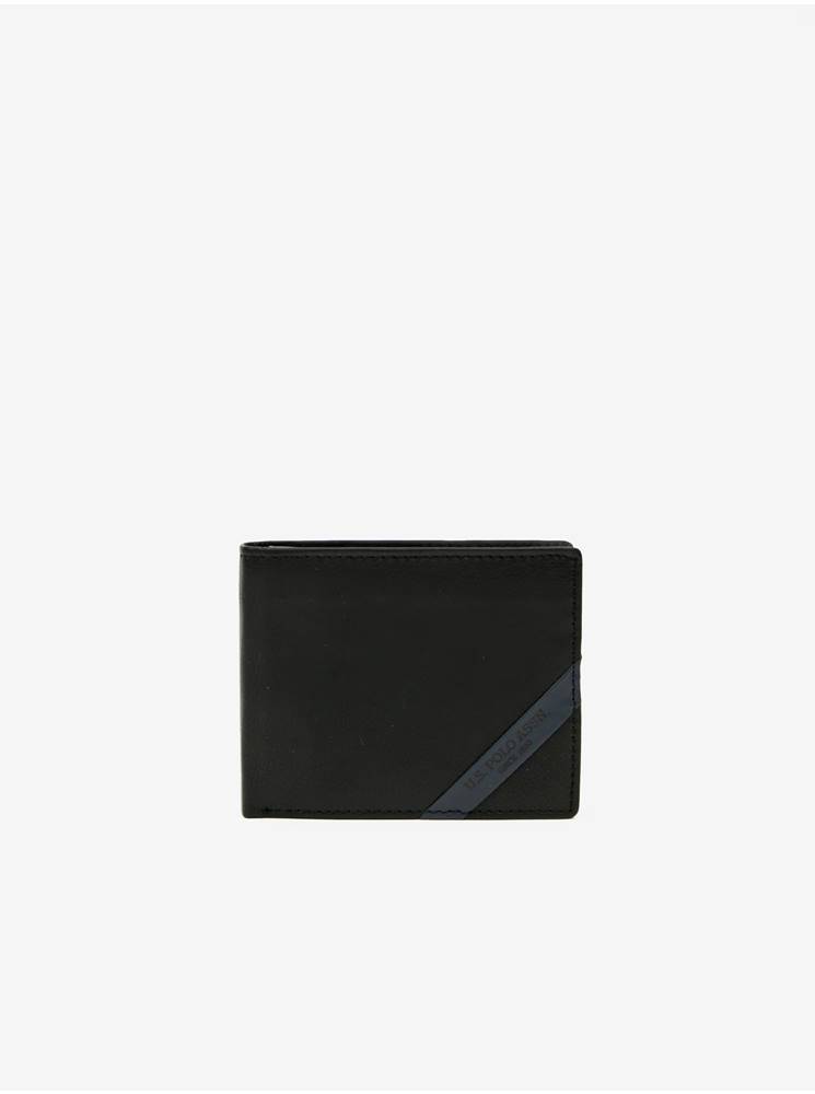 U.S. Polo Assn. Čierna pánska kožená peňaženka U.S. Polo Assn. Utah Horiz
