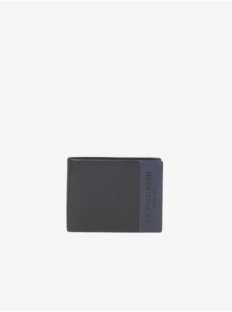 U.S. Polo Assn. Modro-čierna pánska kožená peňaženka U.S. Polo Assn.