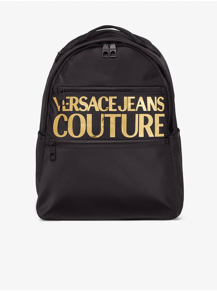 Versace Jeans Couture Čierny pánsky batoh s nápisom Versace Jeans Couture