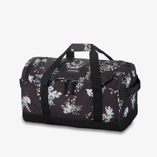 Čierna dámska kvetovaná cestovná taška  Duffle