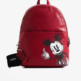 Červený dámsky batoh s potlačou Desigual Mickey
